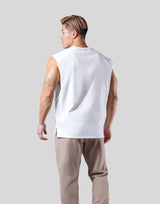 Old English Cutoff Tanktop - White