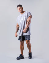 Punk Logo Splash Cut Off Tanktop - Grey