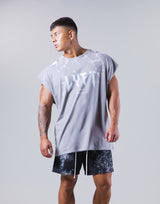 Punk Logo Splash Cut Off Tanktop - Grey
