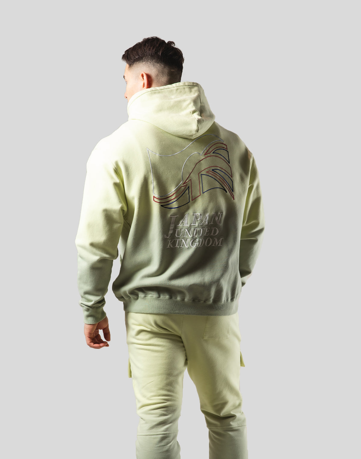 Mixed Flag ZipUp Hoodie - Lime