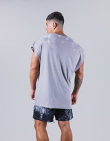 Punk Logo Splash Cut Off Tanktop - Grey