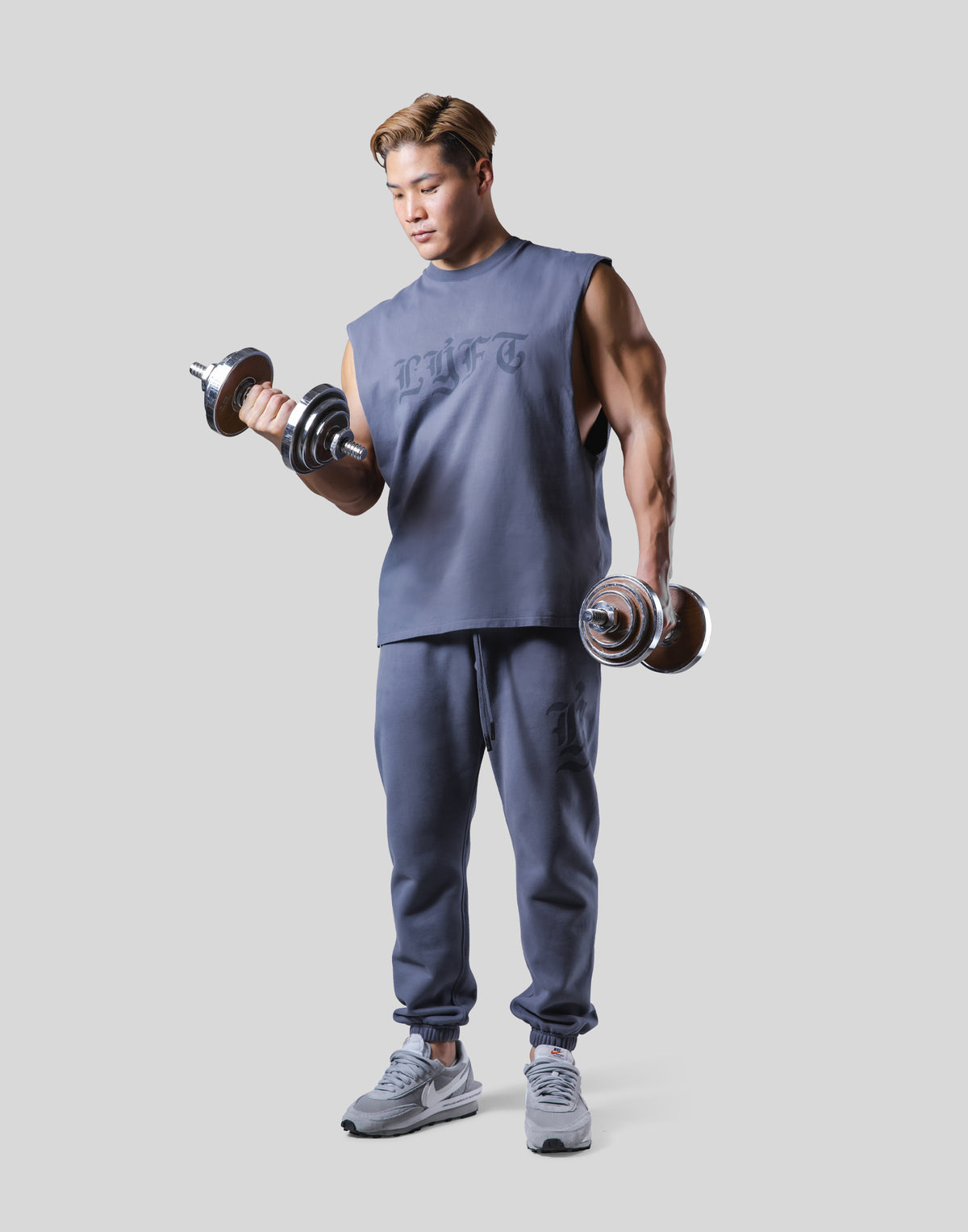 Old English Cutoff Tanktop - Navy