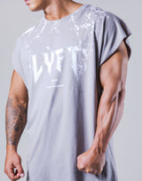 Punk Logo Splash Cut Off Tanktop - Grey