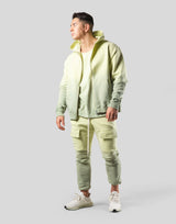 Mixed Flag ZipUp Hoodie - Lime