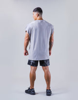 Punk Logo Splash Cut Off Tanktop - Grey