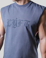 Old English Cutoff Tanktop - Navy