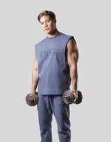 Old English Cutoff Tanktop - Navy