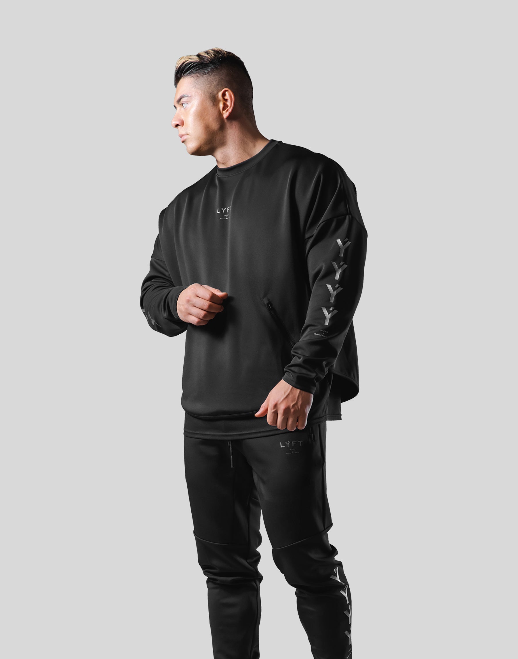 ÝÝ Training Layered Crew Neck - Black