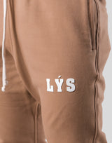 LÝS Logo Stretch Sweat Pants - Beige