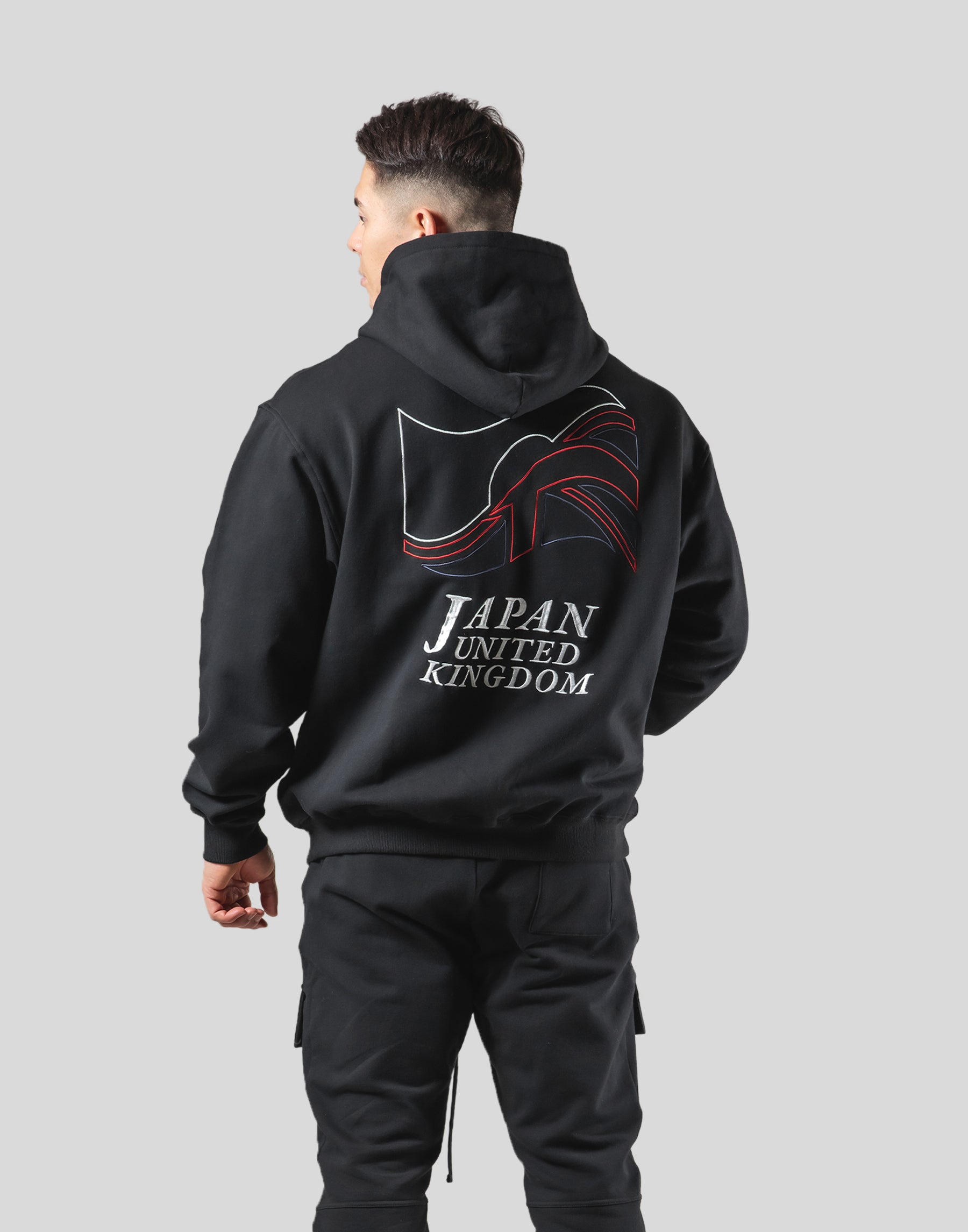 Mixed Flag ZipUp Hoodie - Black