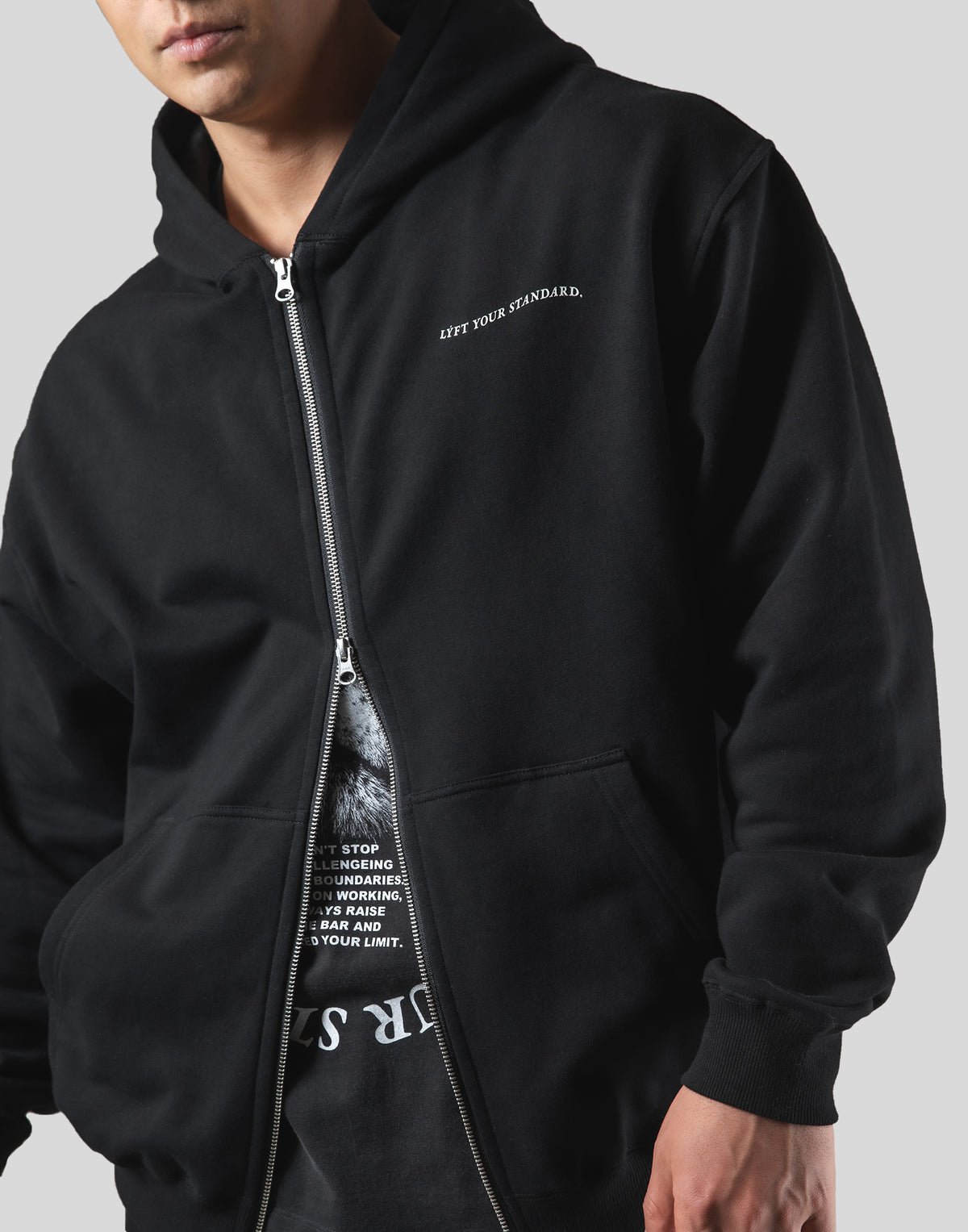 Mixed Flag ZipUp Hoodie - Black