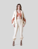 Woven Label Wide Sweat Pants - Ivory