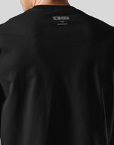 Emblem Raglan Long T-Shirt - Black