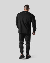 Emblem Raglan Long T-Shirt - Black