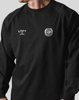 Emblem Raglan Long T-Shirt - Black