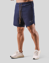 Stretch Seam Wide Shorts - Navy