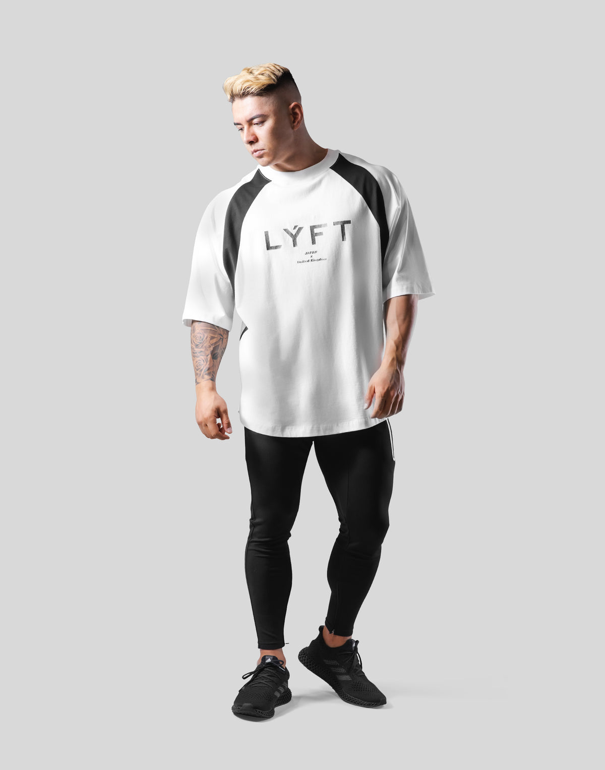 Angle Separate Wide Shoulder Big T-Shirt - White