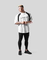 Angle Separate Wide Shoulder Big T-Shirt - White