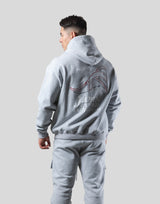 Mixed Flag ZipUp Hoodie - Grey
