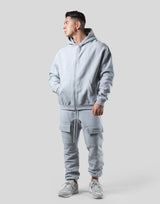 Mixed Flag ZipUp Hoodie - Grey