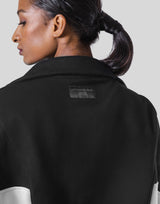Loose Fit Zip Up Sweat Jacket - Black
