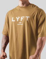 LÝFT × Power House Gym Logo Big T-Shirt - Beige