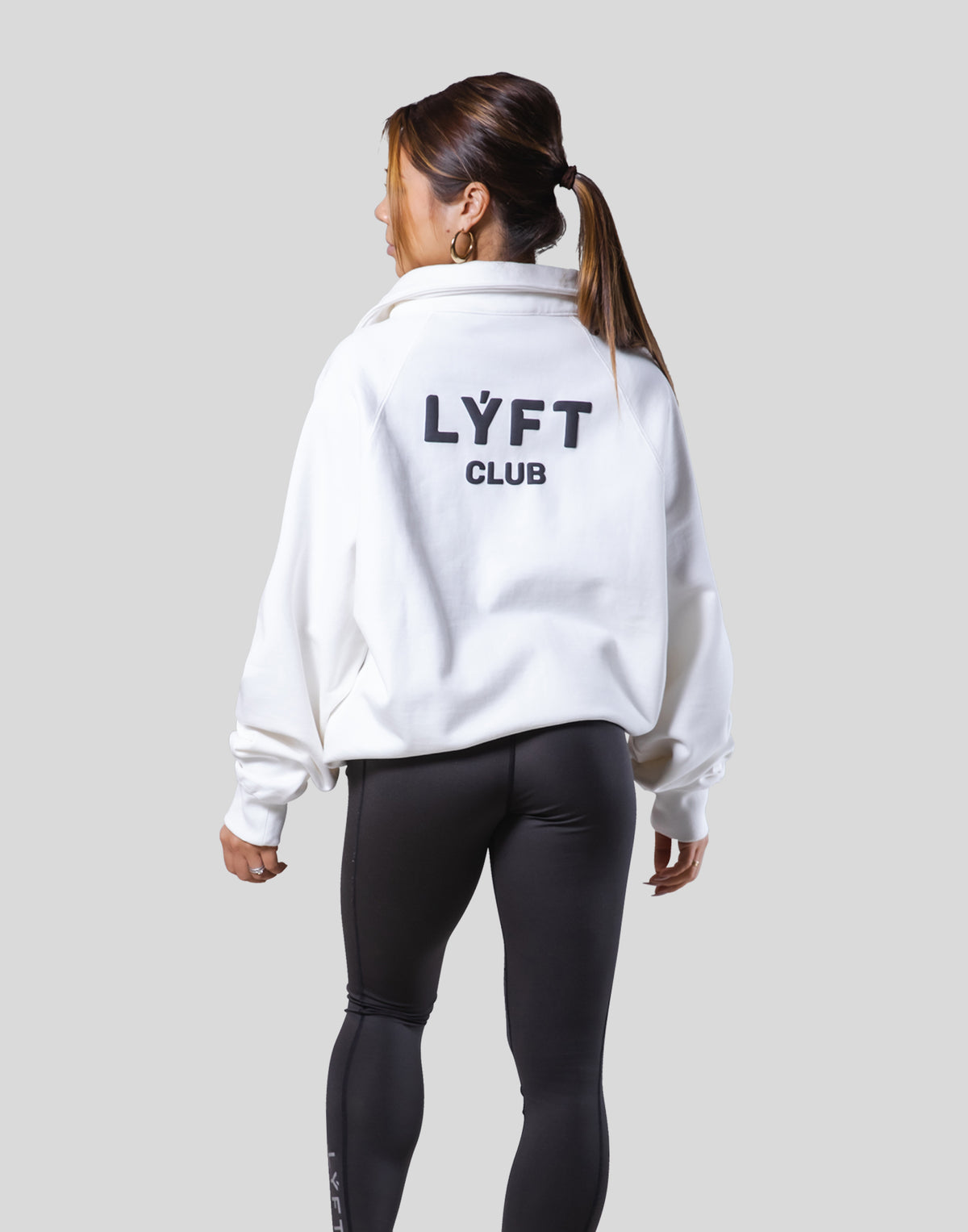 LÝFT Club Sweat Polo Shirt - White