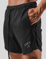 Stretch Seam Wide Shorts - Black