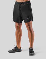 Stretch Seam Wide Shorts - Black