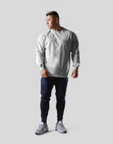 Emblem Raglan Long T-Shirt - Grey