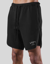 Stretch Seam Wide Shorts - Black