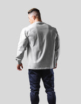 Emblem Raglan Long T-Shirt - Grey