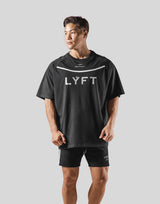 Round Separate Big T-Shirt - Black