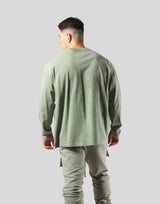 Lion Ring Vintage Long Sleeve Tee - Olive