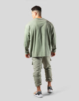 Lion Ring Vintage Long Sleeve Tee - Olive