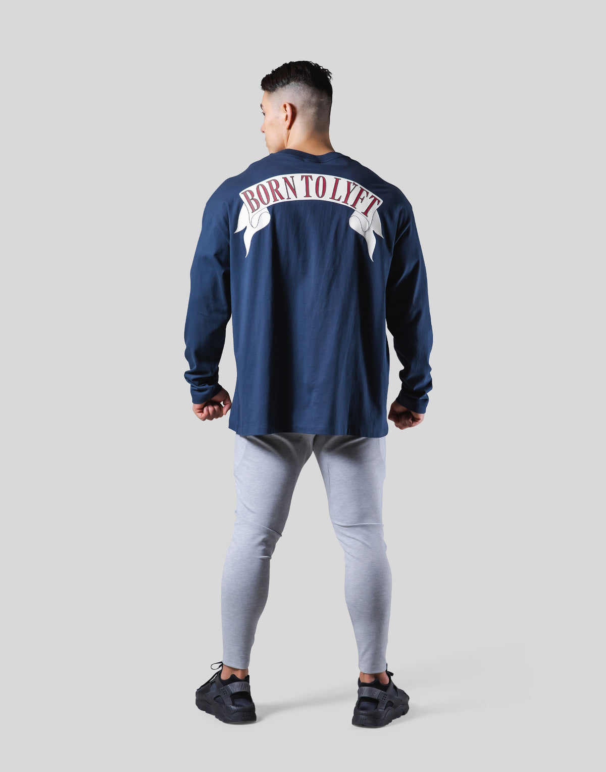Back Arch Flag Long T-Shirt - Navy