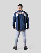 Back Arch Flag Long T-Shirt - Navy