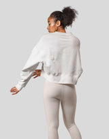 Splash Cropped Crewneck Sweat - Grey