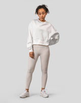 Splash Cropped Crewneck Sweat - White