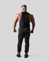 Logo Stitch Drop Tanktop - Black