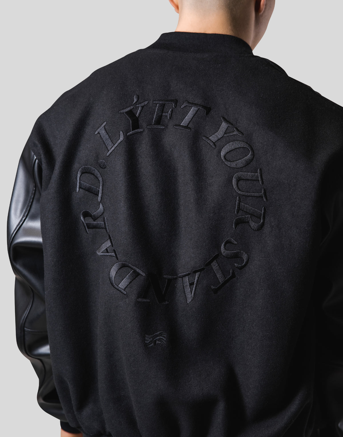 Message Ring Stadium Jacket - Black Black