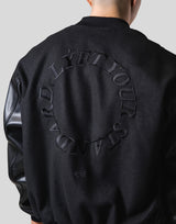 Message Ring Stadium Jacket - Black Black