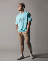Metalic Logo Big T-Shirt - Mint Blue
