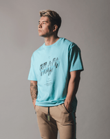 Metalic Logo Big T-Shirt - Mint Blue
