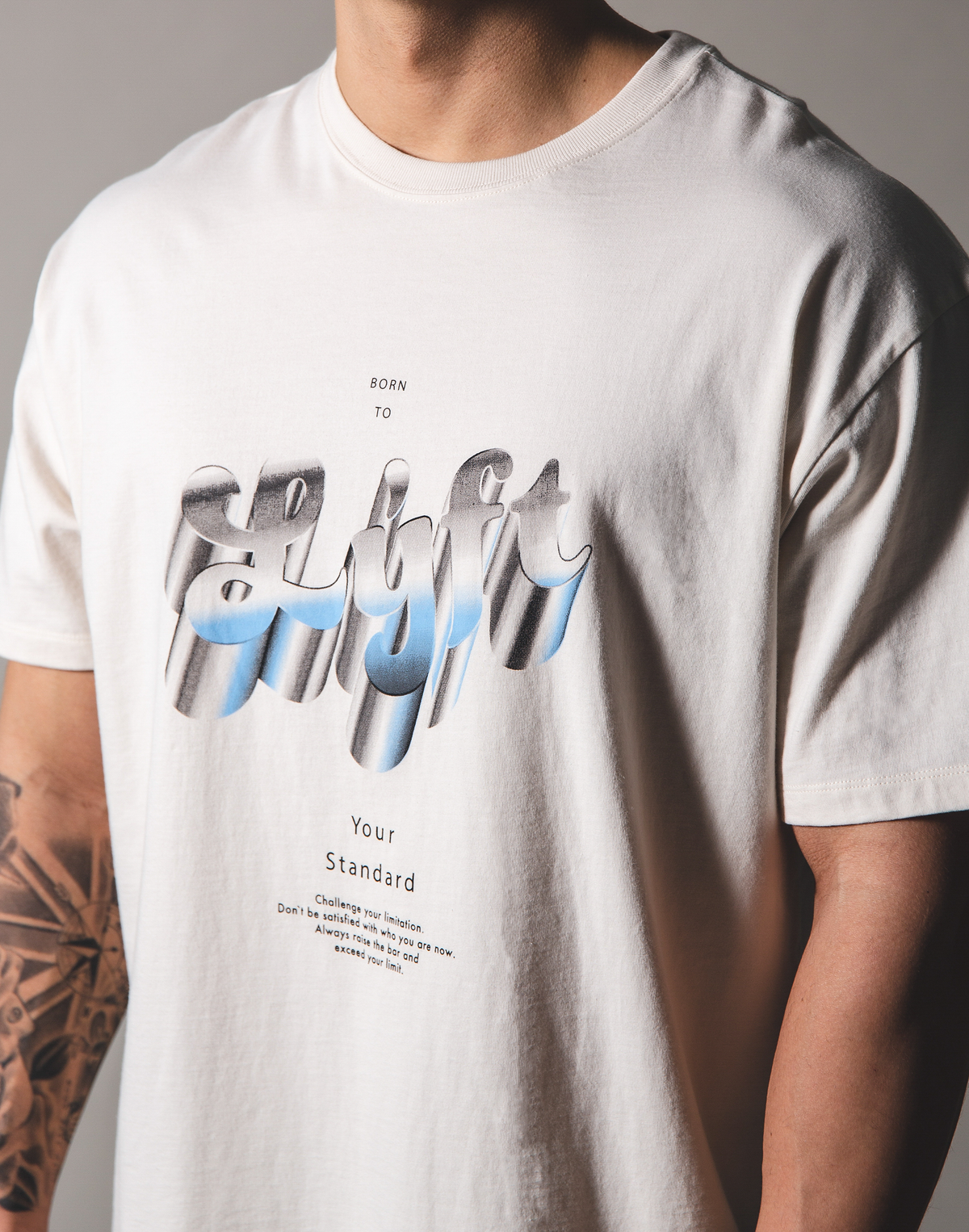 Metalic Logo Big T-Shirt - Off White