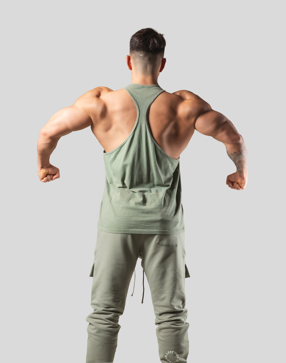 Lion Ring Vintage Training Tanktop - Olive