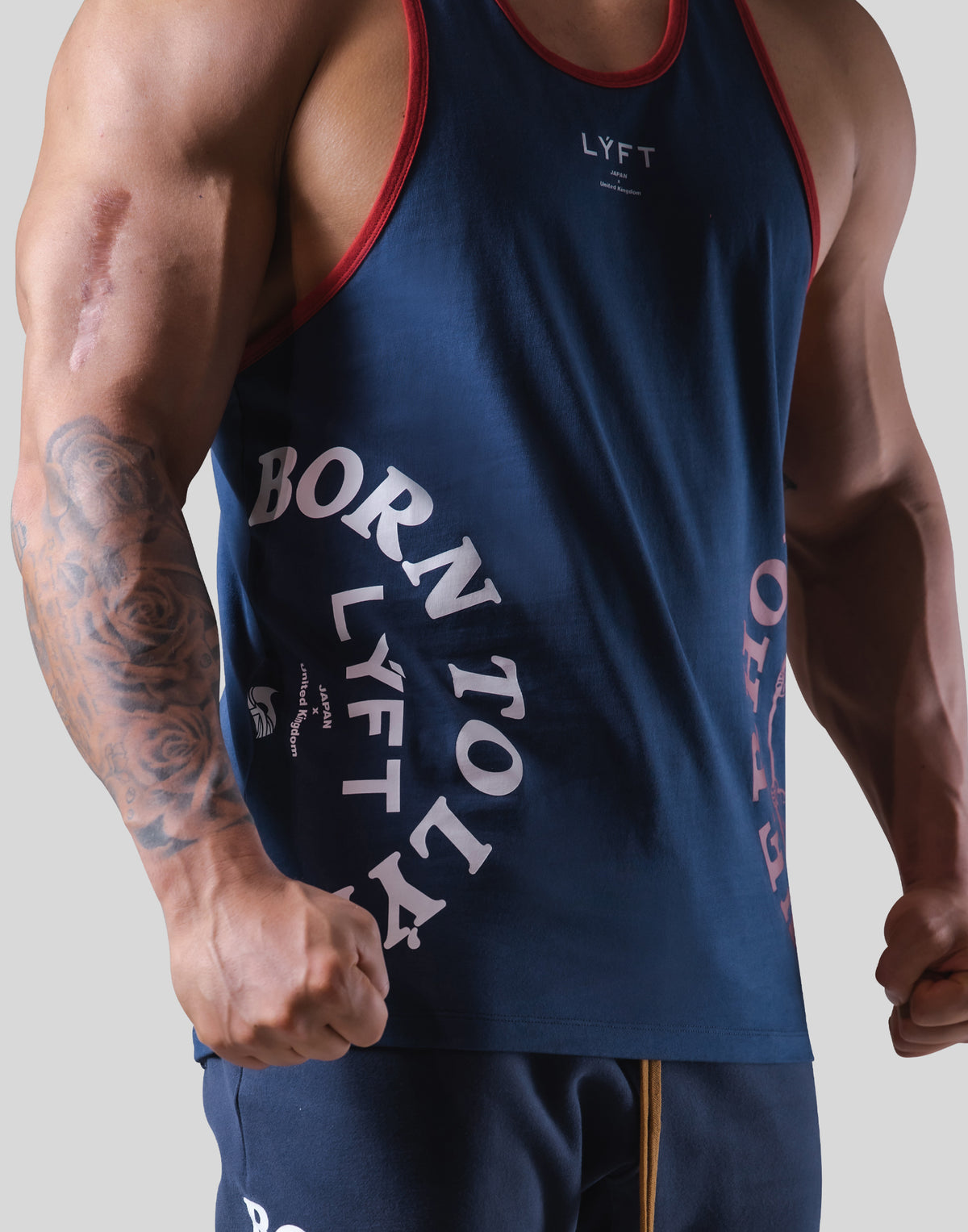 LÝFT × Power House Gym Logo TankTop - Navy