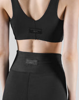 Ribbed Back Label Bratop - Black