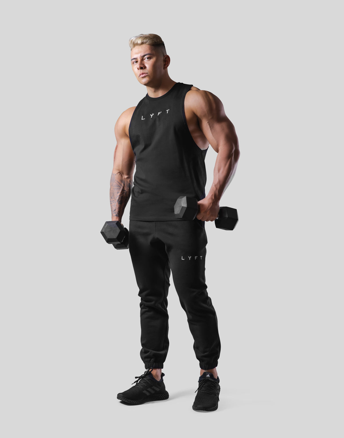 Logo Stitch Drop Tanktop - Black