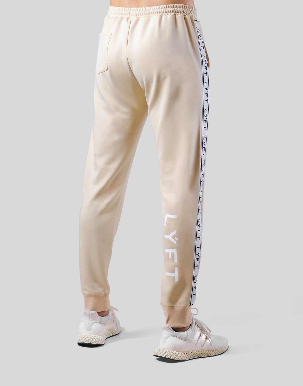 LÝFT Logo Line Jersey Pants - Beige